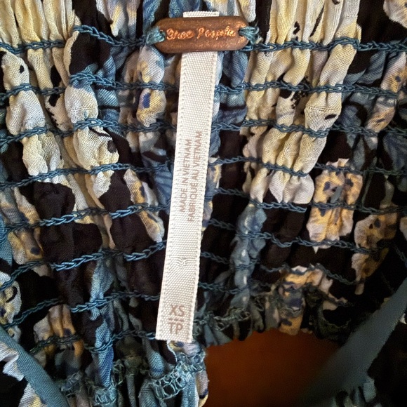 Free People Blue and Black Patterned Dress - Picture 5 of 5